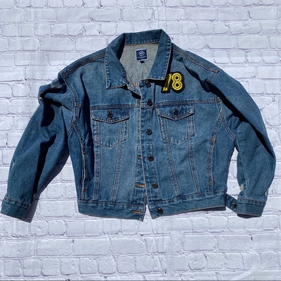 denim jacket tiger patch